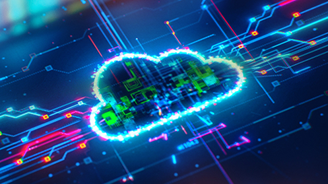 Cloud Network Solution digital background. Cyber Security and Cloud Technology Concept