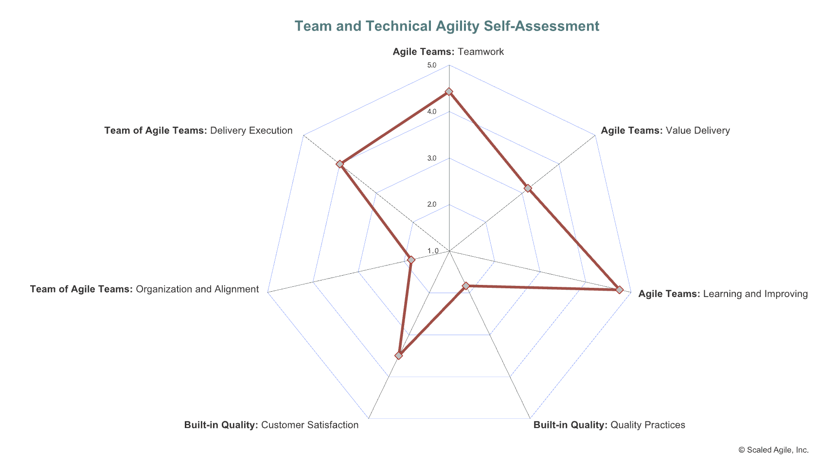 Team and Technical Agility Assessment results screenshot