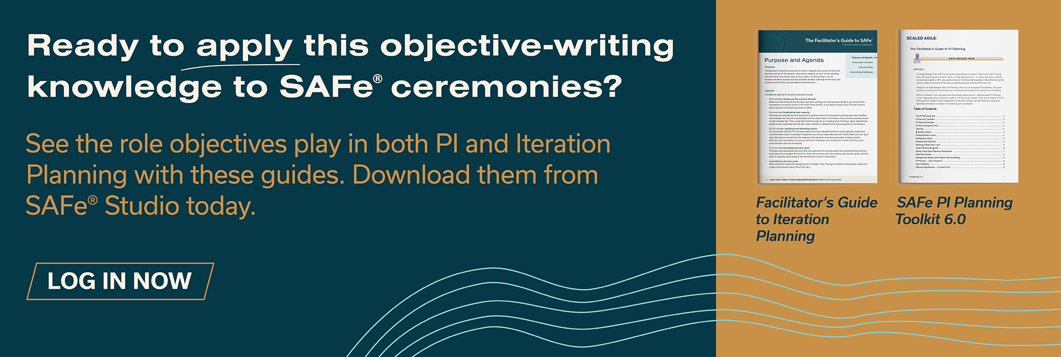 Ready to apply this objective-writing knowledge to SAFe ceremonies? See the role objectives play in both PI and Iteration Planning with these guides. 
- Facilitator's Guide to Iteration Planning 
- SAFe PI Planning Toolkit 6.0
Download them from SAFe Studio today. Log In Now