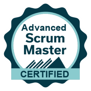 Advance Scrum Master certification badge